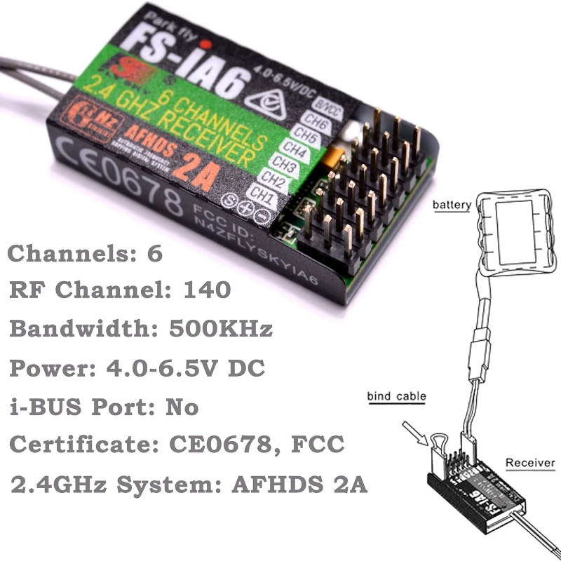 Flysky FS-IA6 Receiver 6CH Dua - Fpv Drone Battery reseña y precio