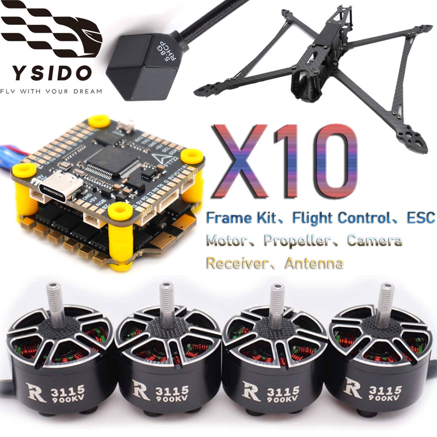 YSIDO RC FPV Drone 427mm Frame - Fpv Drone Tool Kit reseña y precio