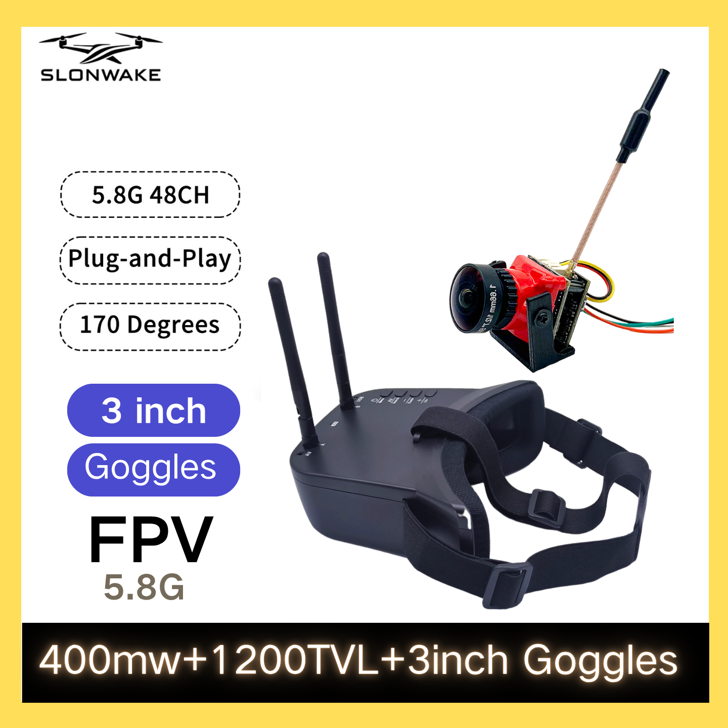 SLONWAKE 5.8G 48CH FPV 400mw V - Fpv Drone Transmitter reseña y precio