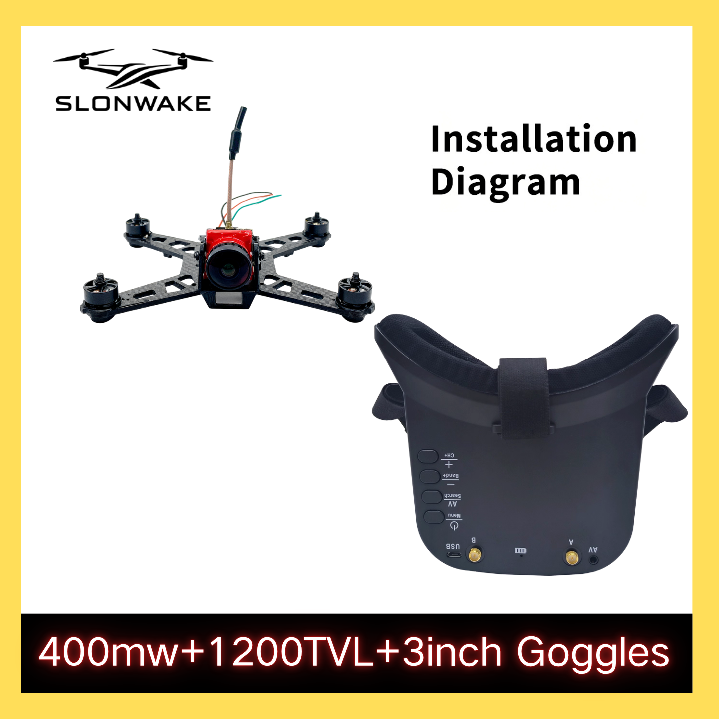 SLONWAKE 5.8G 48CH FPV 400mw V - Fpv Drone Transmitter reseña y precio